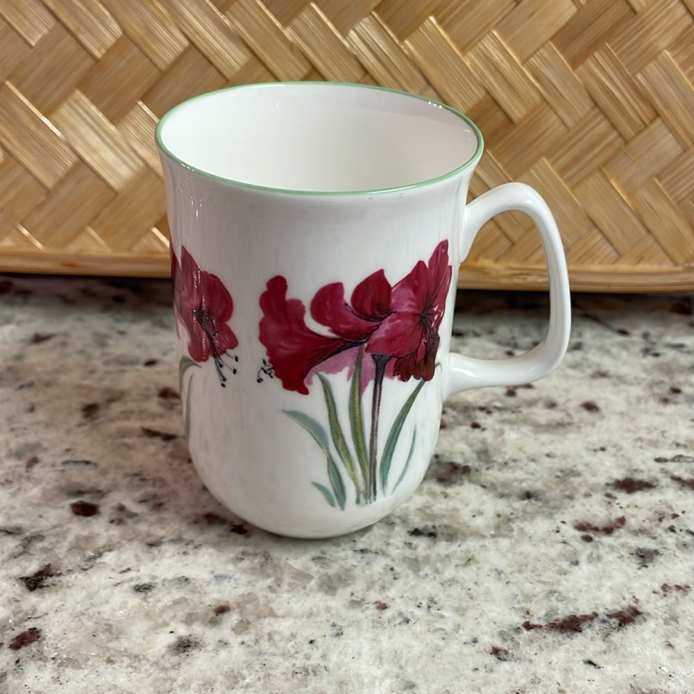Rose of England Coffee Mug Fine Bone China Cup Ann Anderson Studios Floral